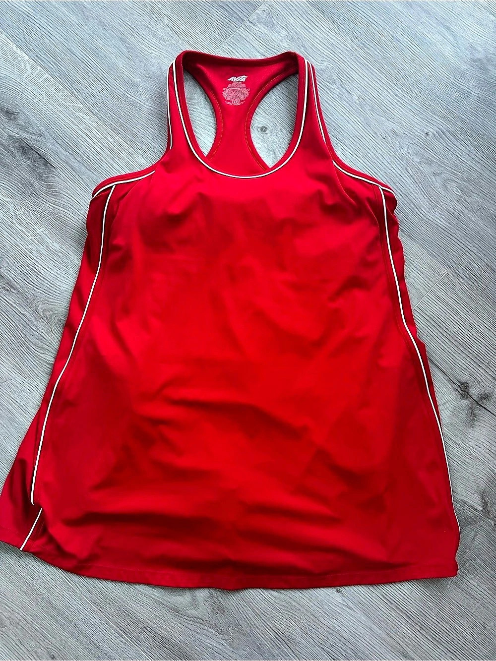 Avia Red Piped Trim Active Dress Plus Size 3XL XXXL (22) Tennis Shorts Padded